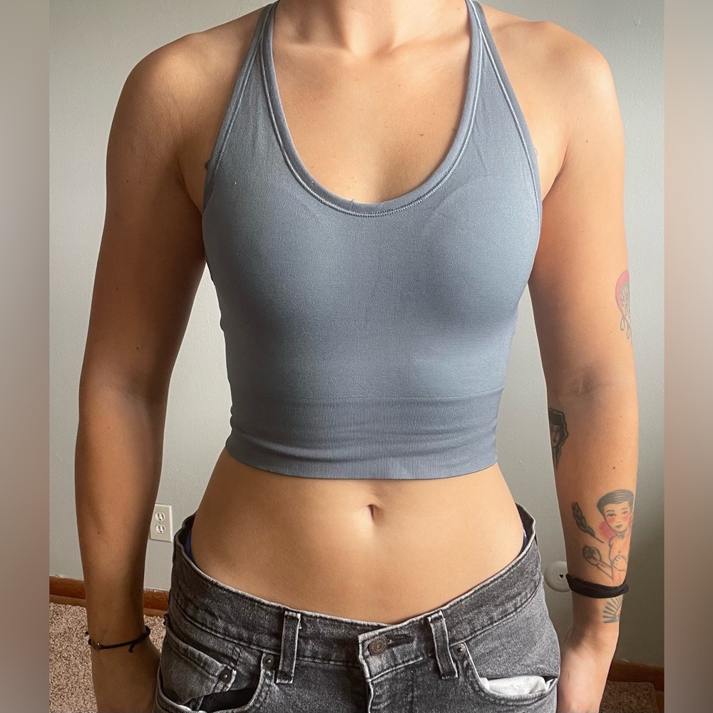 Blue/Grey, Medium, Sports Top